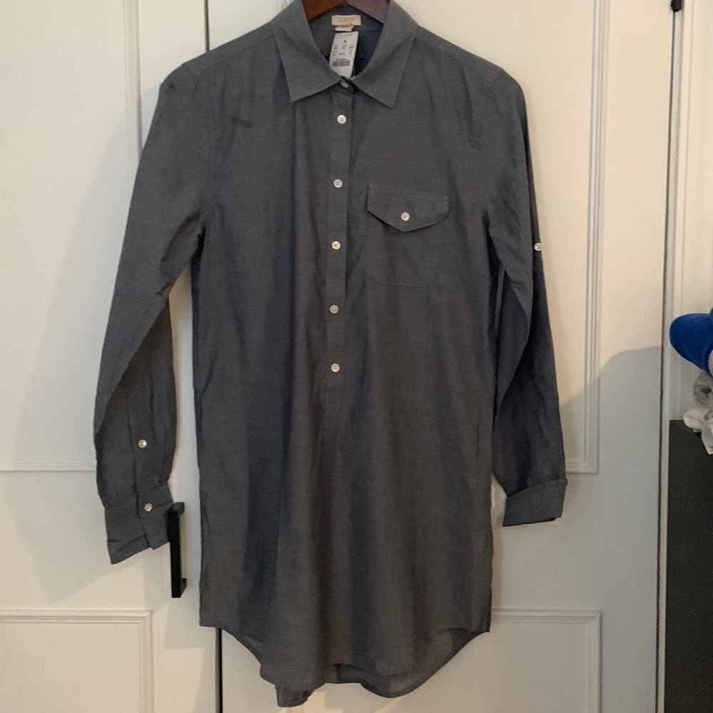 J. Crew cotton button up long shirt